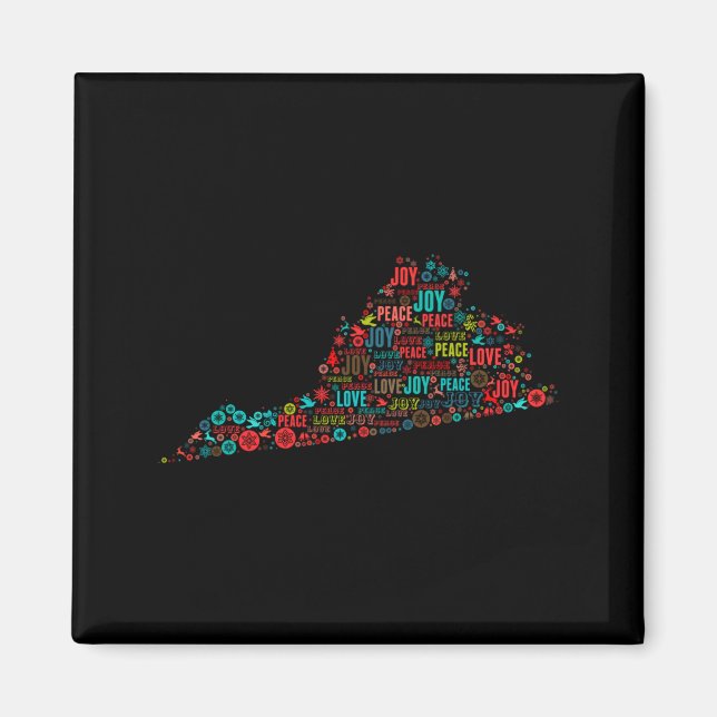 Imán Merry Christmas From Virginia  (Frente)