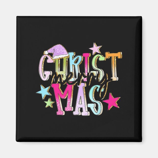 Imán Merry Christmas Funny Santa Squad Pajamas Xmas Hol (Frente)