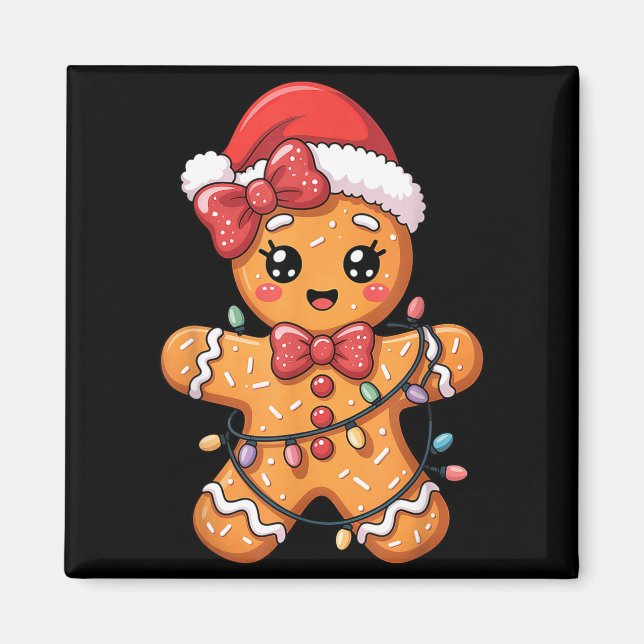 Imán Merry Christmas Gingerbread  (Frente)