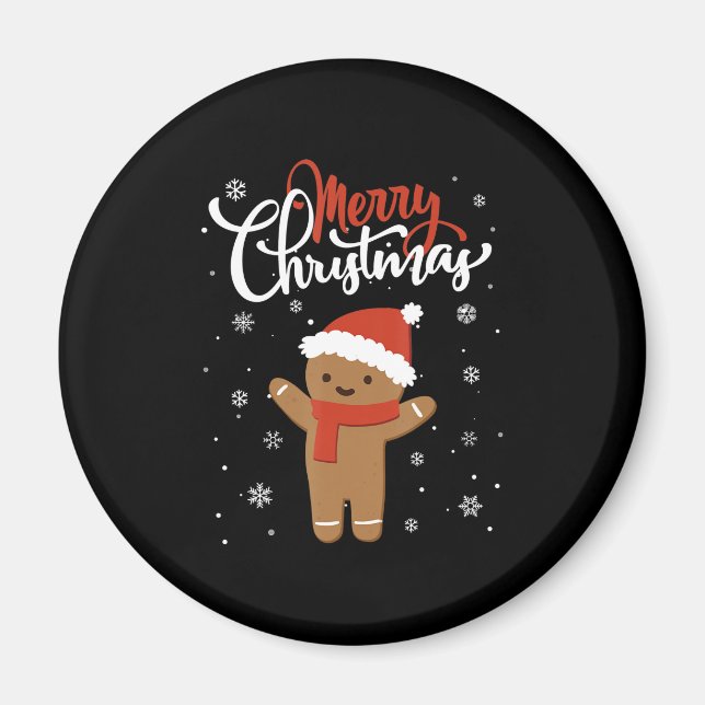 Imán Merry christmas gingerbread | cookie de navidades (Frente)