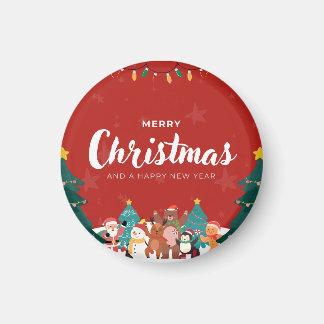 Imán 🎄 Merry Christmas & Happy New Year – Magnet