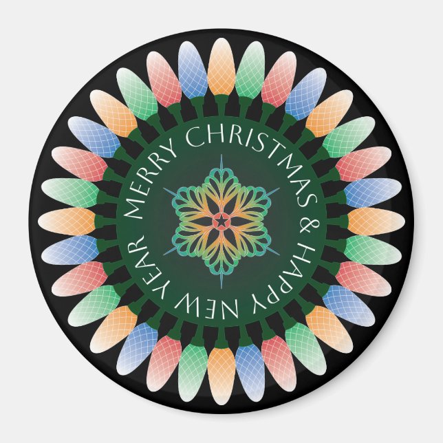 Imán Merry Christmas Lights Magnet (Frente)