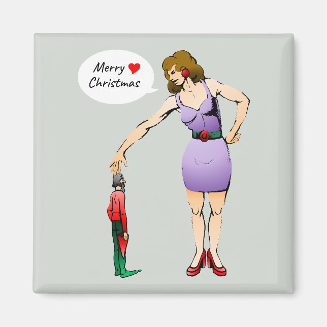 Imán Merry Christmas Little Elf (Frente)