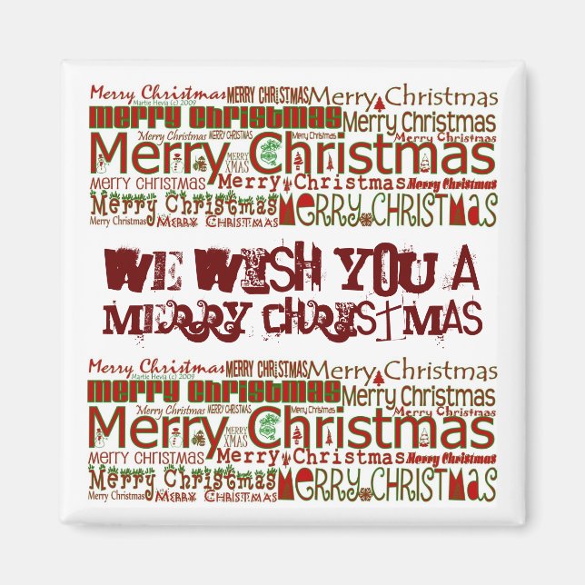 Imán Merry Christmas Magnet - Personaliza (Frente)