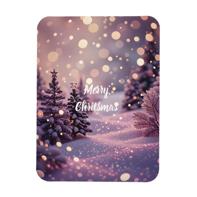 Imán Merry Christmas Magnets -Customizable Text  (Vertical)
