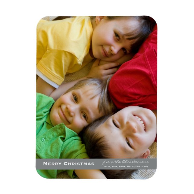 Imán Merry Christmas Photo Magnet (Vertical)