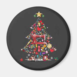 Imán Merry Christmas Quilter Árbol de Patchwork Bloque 