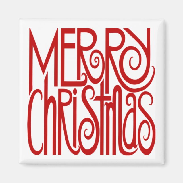 Imán Merry Christmas Red Magnet (Frente)
