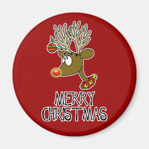 Imán Merry Christmas Reindeer Magnet