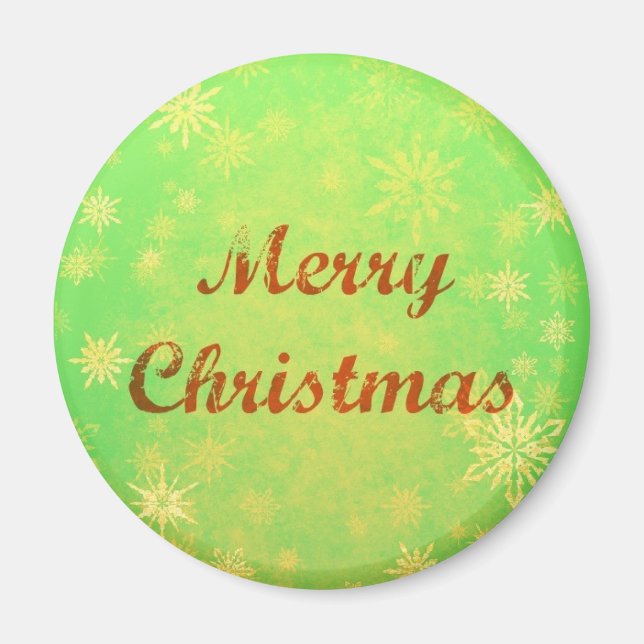 Imán Merry Christmas Round Magnet (Frente)