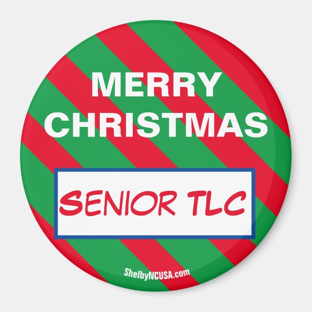 Imán MERRY CHRISTMAS Senior TLC Magnet (Frente)
