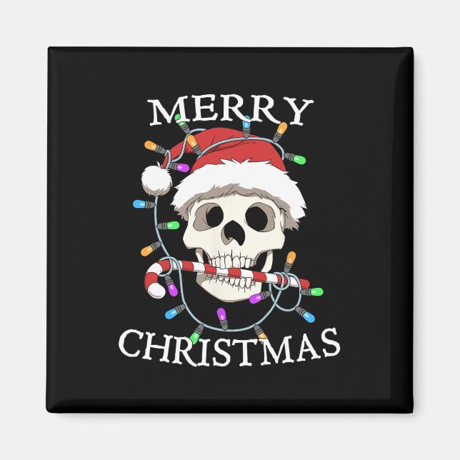 Imán Merry Christmas Skeleton Men Women (Frente)