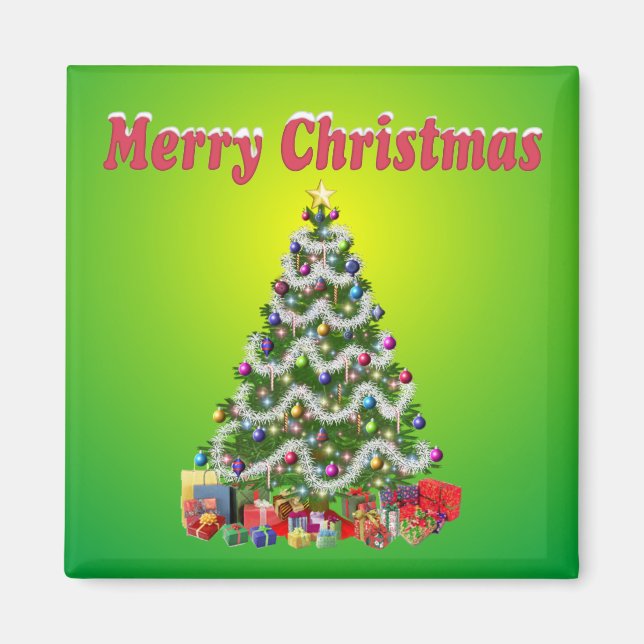 Imán Merry Christmas Tree Magnet (Frente)