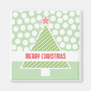 Imán Merry Christmas Tree Modern Holiday Gift Magnets