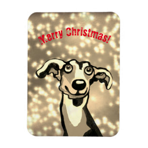 Imán Merry Christmas whippet Magnet