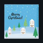 Imán Merry Christmas Winter Village Magnet<br><div class="desc">Feliz Navidad Winter Village Magnet ********************************************************* Por favor siga estos pasos fáciles para personalizar de su diseño: 1. Haga clic en el botón "Personalizar" de la derecha del producto para ver cómo se ve su información en este elemento. Si desea más personalizar de los tipos de letra, los colores de...</div>