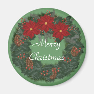 Imán Merry Christmas Wreath Magnet