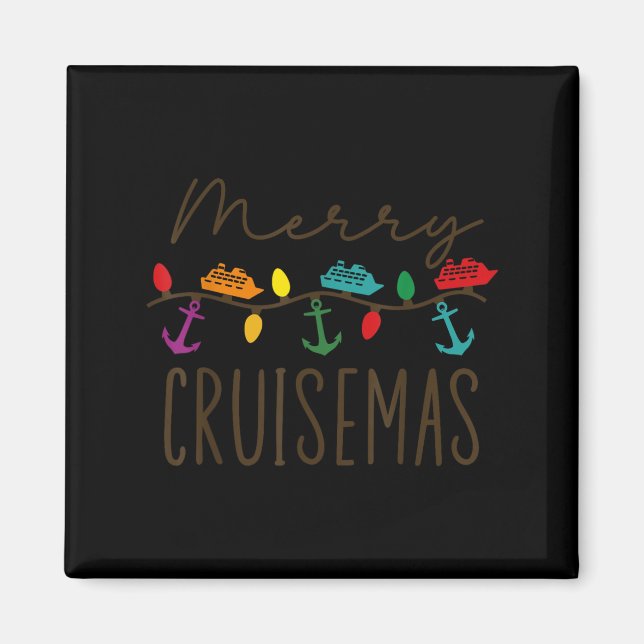 Imán Merry Cruisemas Cruise Christmas Lights Matching F (Frente)