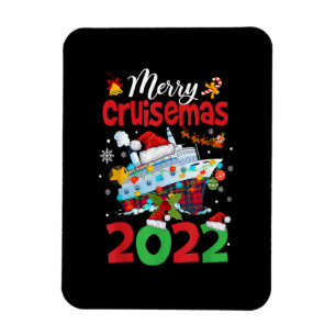 Imán Merry Cruisemas Funny Santa Cruise Plaid Navidades