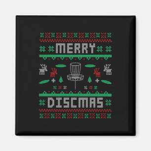 Imán Merry Discmas Disk Golf Navidades feos Merry Chris