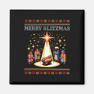 Imán Merry Glizzmas Tacky Gracioso Feliz Navidad Perro 