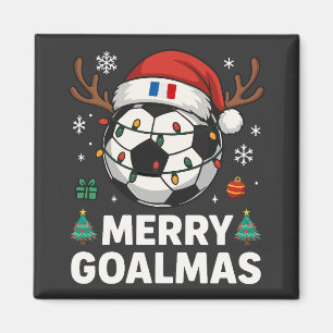 Imán Merry Goalmas Francia - Fútbol divertido de Navida