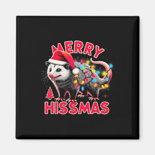 Imán Merry Hissmas Funny Navidades Possum Xmas Hilariou