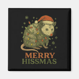 Imán Merry Hissmas Ssum Santa Hat Xmas Hombres Ligeros