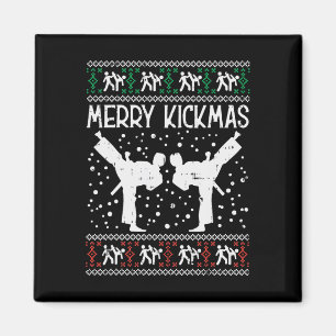 Imán Merry Kickmas Navidades feos Karate Jiu Jitsu Mart