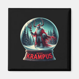 Imán Merry Krampus Krampus Viene A La Ciudad De Navidad