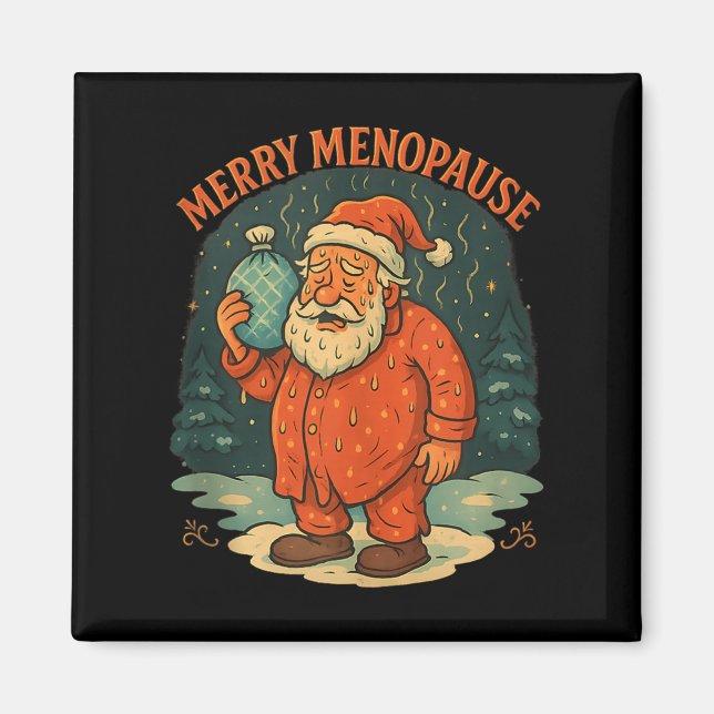 Imán Merry Menopause Funny Santa Meme Tank Top  (Frente)