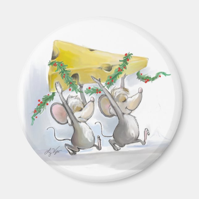 Imán Merry Mice Mic & Mac Magnet (Frente)