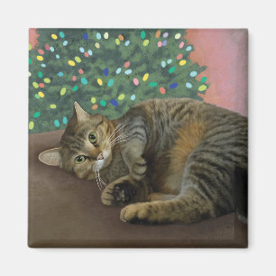Imán Merry Mischief - Navidades Kitty
