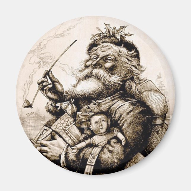 Imán Merry Old Santa Claus (Frente)