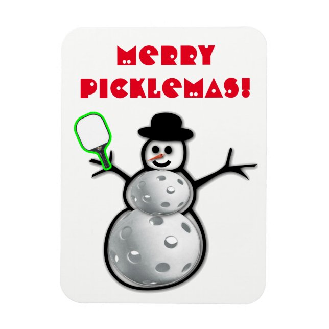 Imán Merry Picklemas Snowman Magnet (Vertical)
