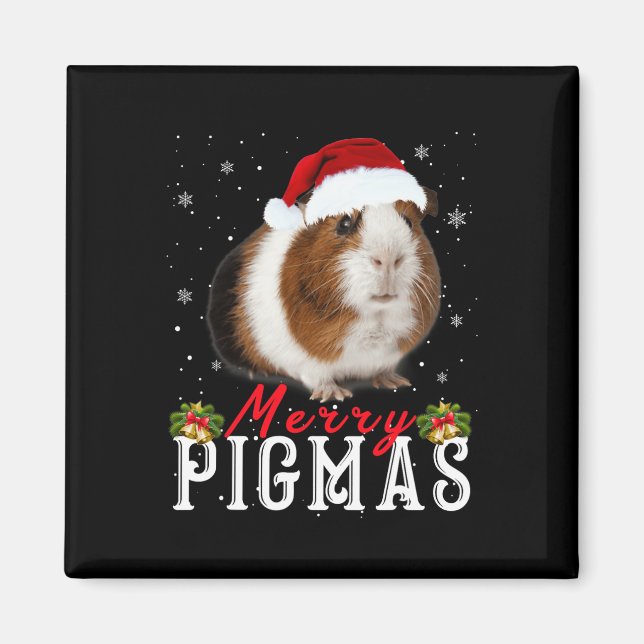 Imán Merry Pigmas Face Mask Diversión Guinea Cerdos Nav (Frente)