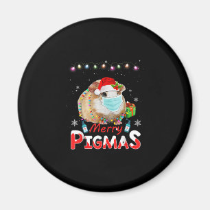Imán Merry Pigmas Face Mask Graciosos Navidades de Cerd