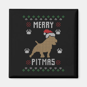 Imán Merry Pitmas graciosos Navidades feos Sweater Pit