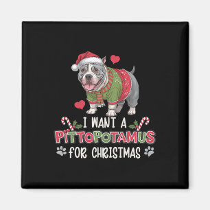 Imán Merry Pitmas Pitbull Perro Me Encanta Mi Pittopota