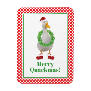 Imán Merry Quackmas Navidades