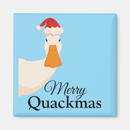 Imán Merry Quackmas Navidades personalizado divertido D