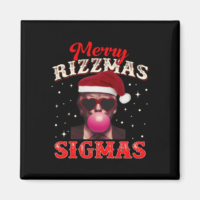 Imán Merry Rizz Mas Sigmas Gen Alpha Trump Santa Cristo (Frente)