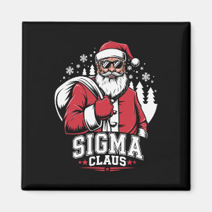 Imán Merry Rizzmas Sigma Claus Funny Santa Claus 1