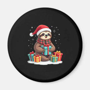 Imán Merry Slothmas lindos Navidades persiguen Santa ha