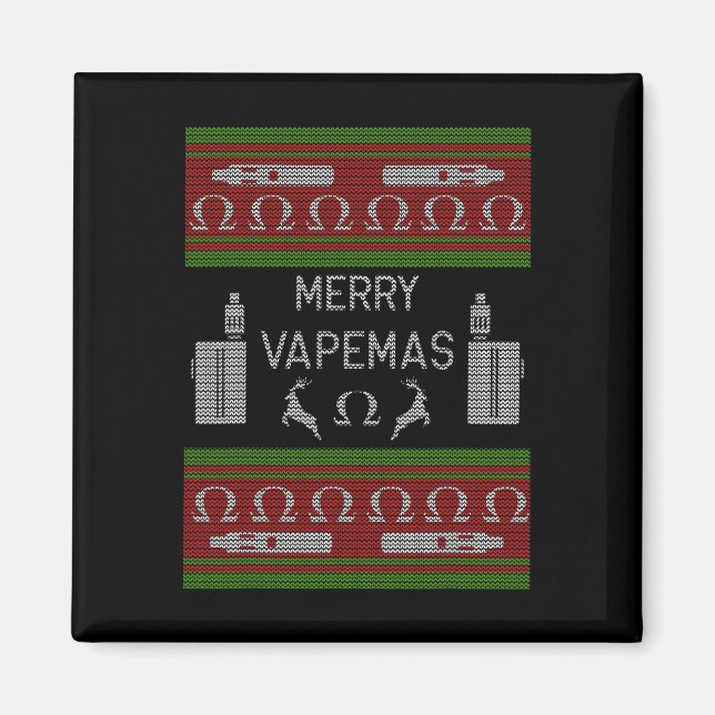 Imán Merry Vapemas - Suéter Navidades feos (Frente)