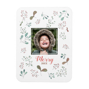 Imán Merry Winter Woodland Navidades Photo Magnet