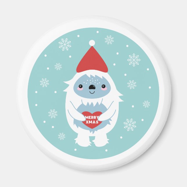Imán Merry Xmas Yeti (Frente)