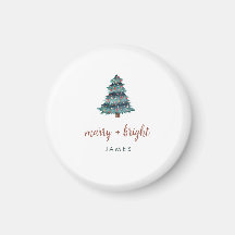 Merry y Bright | Boho Christmas Tree and Script