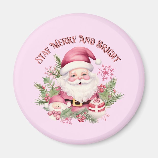 Imán Merry y Bright - Santa Rosa (Frente)