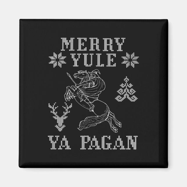 Imán Merry Yule Ya Pagan Odin En Sleipnir Viking Christ (Frente)